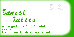 daniel kulics business card